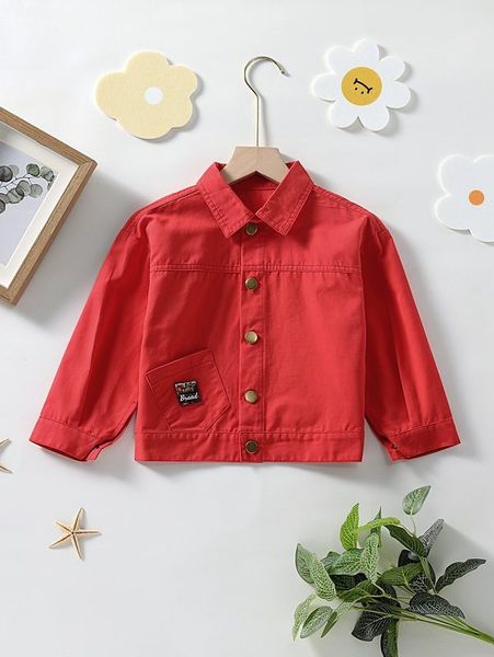 

toddler boys patched detail pocket front jacket she, Blue;gray