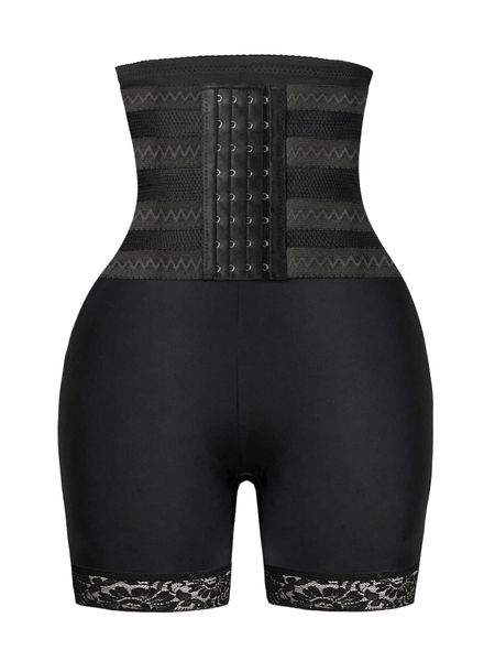 

high waisted shapewear shorts 93yz#, Black;red