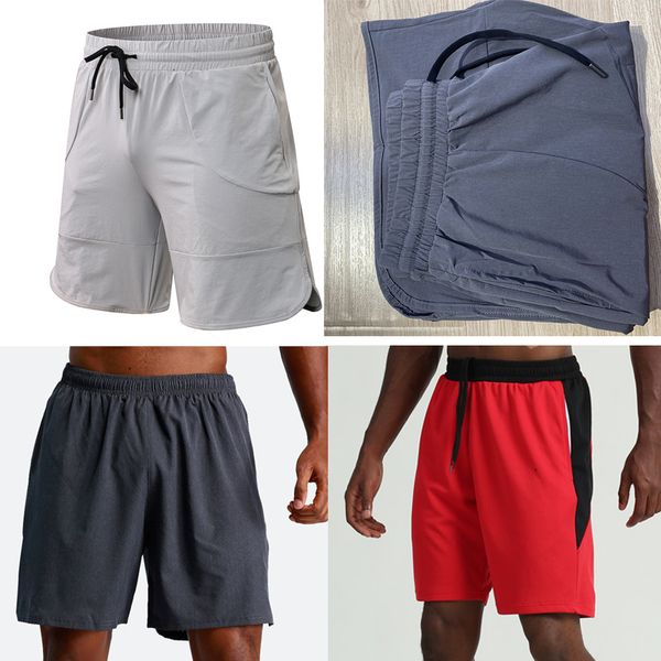 

men lu shorts pants yoga elastic waist lulu sport quick drying running fitness mens yoga knee track sportwear outdoor beach lemens