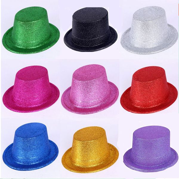 Cappello da carnevale Cappello da cipria Cappello da mago Spettacoli Cappello mix colore Decorazione da ballo per feste