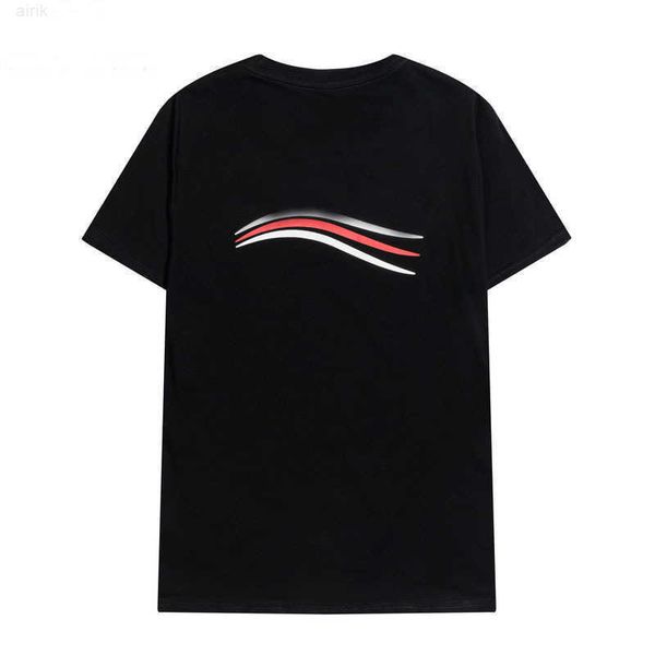 

design brand men wave printed t-shirts short sleeve casual tshirt round neck stylist tees men's white black streetwear mens clothing
