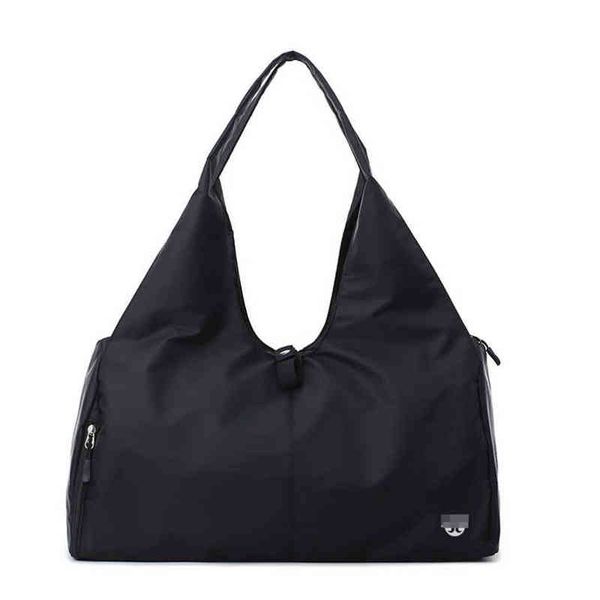 

solid lulu color sacks bags wear-resistant and waterproof large capacity one shoulder messenger fitness yoga storage sack bag h3lm