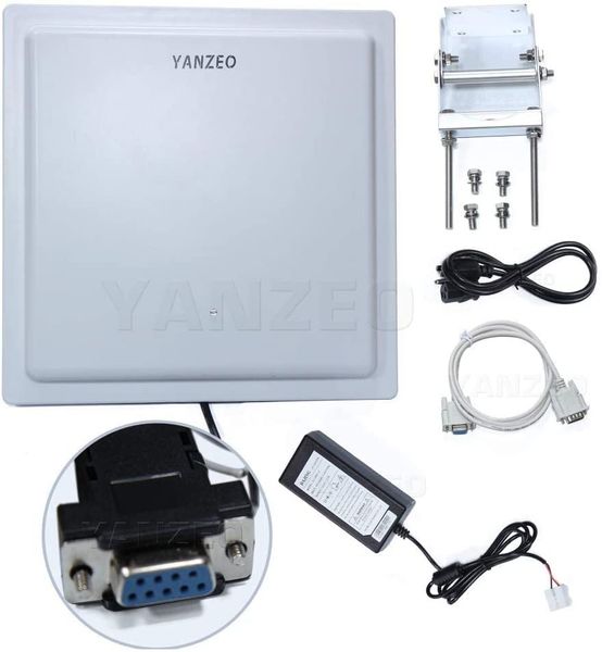 

yanzeo si801 uhf rfid reader 25m long range 12dbi antenna rs232/rs485/wiegand reader parking system entrance gateway outdoor ip54 access con