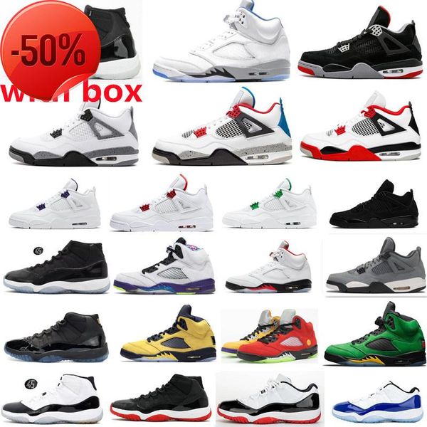 

with box 5s 5 stealth 2 .0 fire red mens basketball shoes 11 jubilee bred 4s black cat cool grey outdoor sports sneakers z