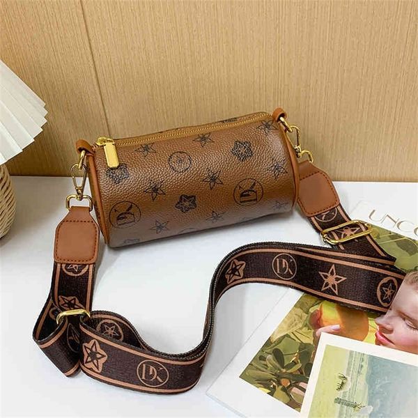 

50% off online sale store leather red live broadcast pillow small one shoulder messenger bag style cylinder bag head leather mv0z