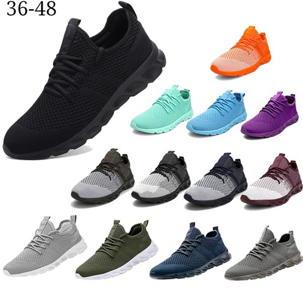 

light running shoes comfortable casual mens sneaker breathable nonslip wearresistant outdoor walking men sport shoes 220808, Black