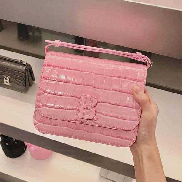 

classic women balencaigass bags leather alligator bag 2022 autumn and winter fashion b-shaped bag messenger tofu net red small square