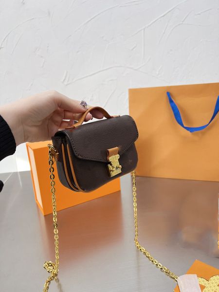 

designers shoulder bag luxury tote purse handbag message bags cluth brand classic genuine leather crossbody original box old flower mini 14c