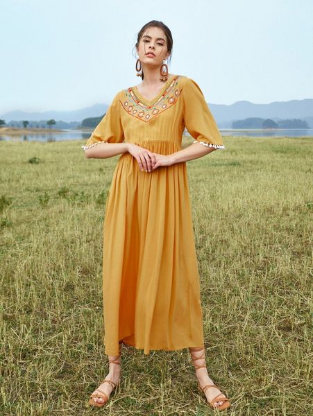 

floral embroidery dot lace dress k3jn#, Black;gray