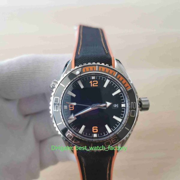 Heiße verkaufende hochwertige Herrenuhr Orange 43,5 mm Ocean Axial Keramiklünette Uhren Transparent Asia CAL.8500 Uhrwerk Mechanische Automatik Herrenarmbanduhren