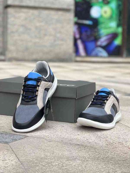

dress shoes designer men running shoes luxury color matching breathable sneakers personality lace up sports casual shoes 220614, Black