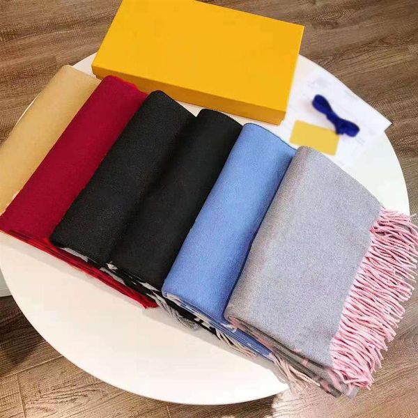 

whole- winter cashmere scarf for men and women shawl high-end soft thick warm luxurious designer oversized classic letter fema291a, Blue;gray