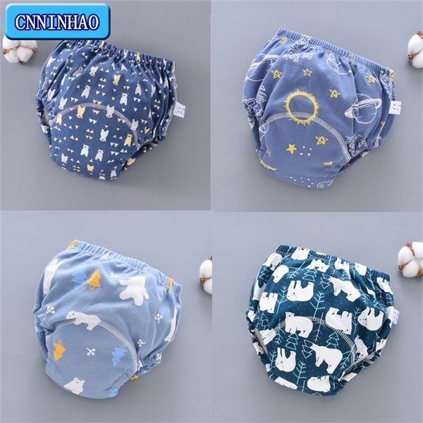 

6 layer waterproof reusable cotton baby training pants infant shorts underwear cloth baby diaper nappies panties nappy changing 220622