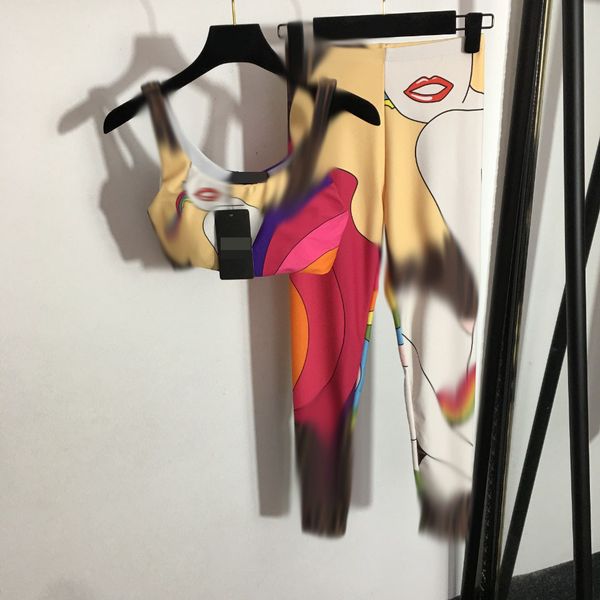 

601 2022 milan runway two pieces sets spaghetti strap long pants flora print brand same style fashion womens clothes meiyi, White