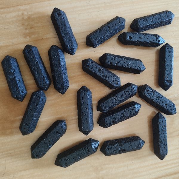

hexagon prism lava stone charms aromatherapy essential oil perfume diffuser pendant for lava necklace jewelry making, Bronze;silver