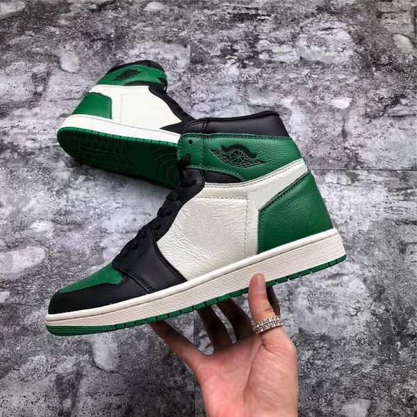 

basketball shoes authentic 1 pine green court purple men women black 575441-501 575441-302 sports sneakers og