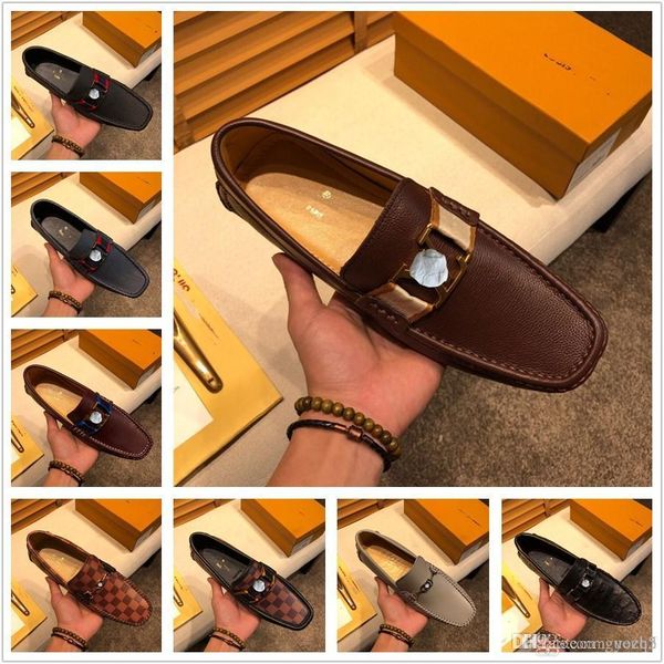 

mm 2021 newly men's summer designer luxury loafers shoes genuine leather soft man casual slip-on cutout shoes cowhide summe loafer 33, Black