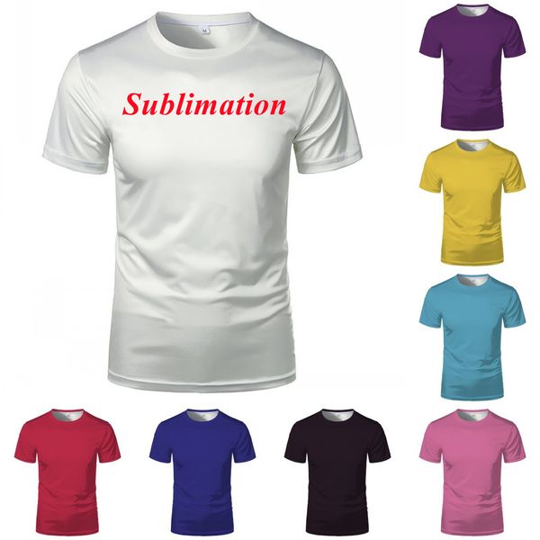 Camicie sbiancate a sublimazione Trasferimento di calore Camicia bianca in puro colore bianco T-shirt in poliestere sbiancato US Uomo Donna Articoli per feste