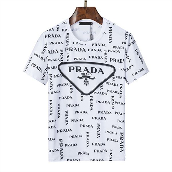 

famous designer men's fashion t-shirt casual polo shirt crocodile printed short sleeves round collar summer breathable men's loose, White;black