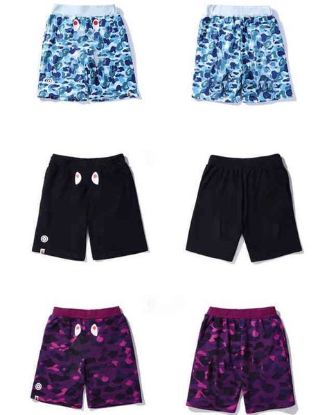 

designer shark shorts summer fashion brands shark camouflage hip hop casual mens and womens lovers loose angel swim basketball shorts, White;black
