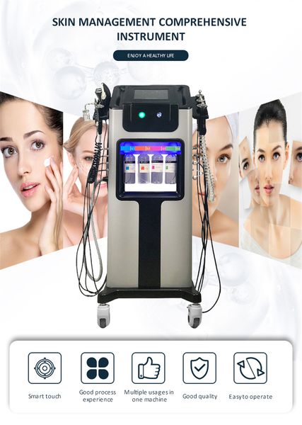 

7 in 1 multi-functional beauty equipment hydra facial h2o2 microdermabrasion hydro face aqua peel wholesale black pearl ultrasonic rf machin, Black;white