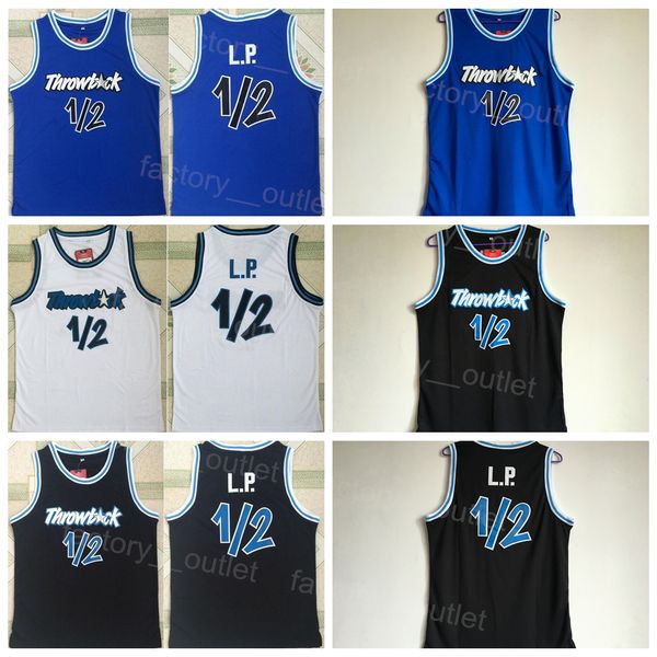 Homem reminiscem 1/2 lp Penny Anfernee Penny Hardaway Jersey Basketball Black Blue White Team Cor All costura