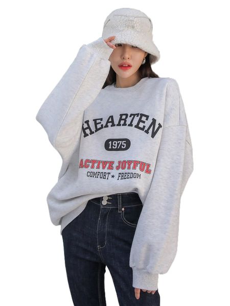 

dazy letter graphic drop shoulder sweatshirt z2zy#, Black