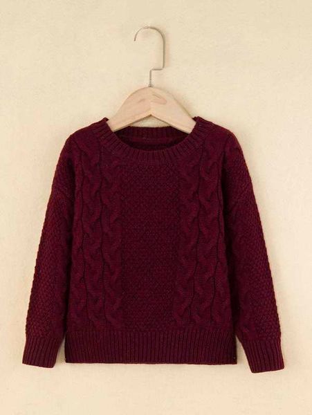 

toddler boys drop shoulder cable knit sweater she02, Blue