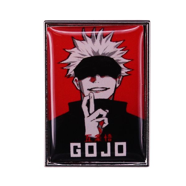 

satoru gojo anime jujutsu kaisen enamel pin badge, Blue