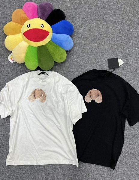 

summer mens designers t shirts for men s fashion bear letter printed tshirts clothing short sleeved tshirt tees asian size 39ct#, White;black