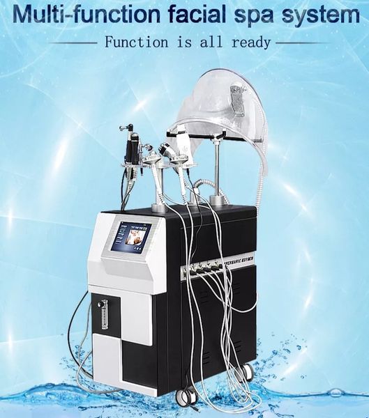 

2022 10 in 1 multi-functional beauty equipment face skin care 98% high purity oxygen therapy facial spa system mask machine skin rejuvenatio, Black;white