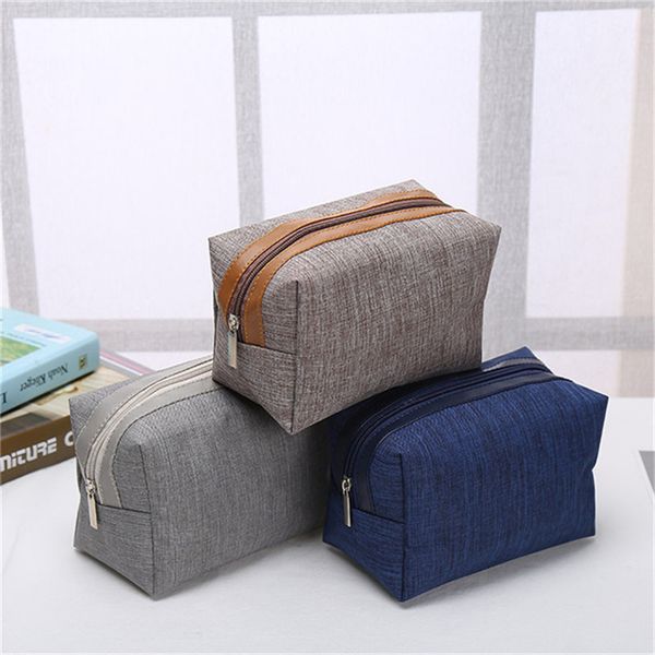 

myyshop portable cosmetic bag simple square bags commute storage black b008