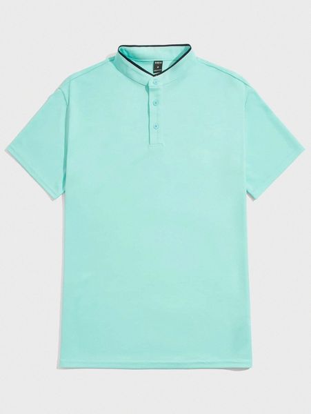 

men contrast binding polo shirt 96bt#, White;black