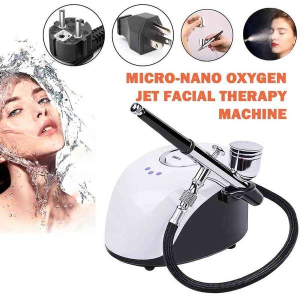 Oxygen Hydrafacial Machine Spruzzatore facciale Mini compressore d'acqua Airbush Nano Jet Face Spray per Beauty Skin Spa 220526
