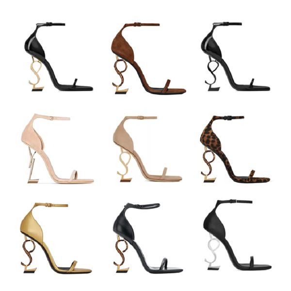 

designer sandals classic letter stiletto heels new fashion heel women shoes dress shoe ladies shoe with box 35-41, Black