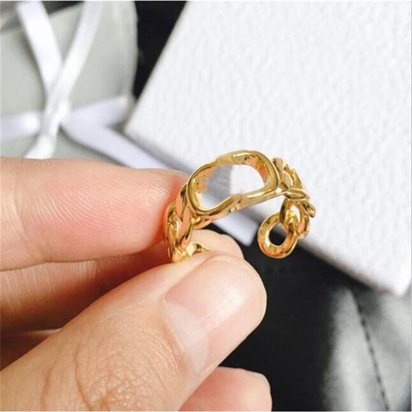 

brands rings stainless steel designs letter luxury 18k gold plated lovers rings women ring gold plated jewelry253n, Silver