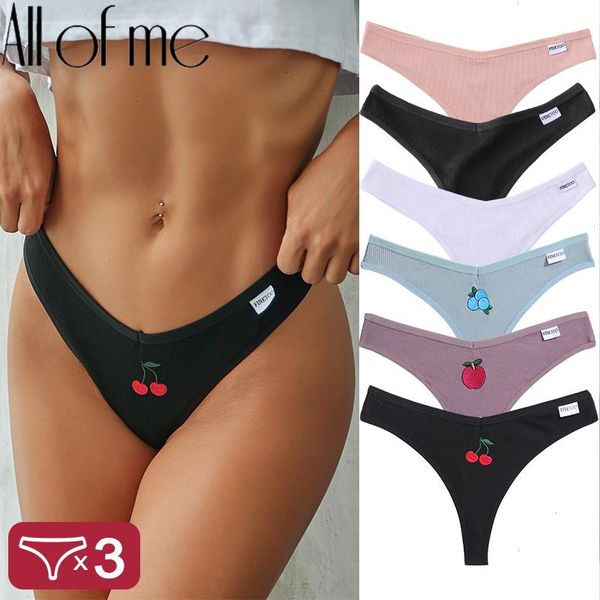 

panties cotton g-string embroidery women underwear low-waist thong solid color female underpants intimates lingerie -xl, Black;pink