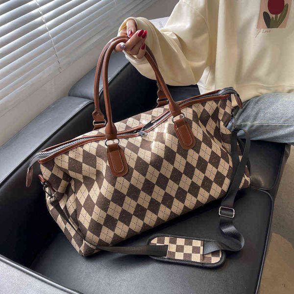 duffle çantaları kısa mesafeli bagaj kadın büyük kapasite portatif seyahat çantası kadın üniversite öğrenci bagaj 220707