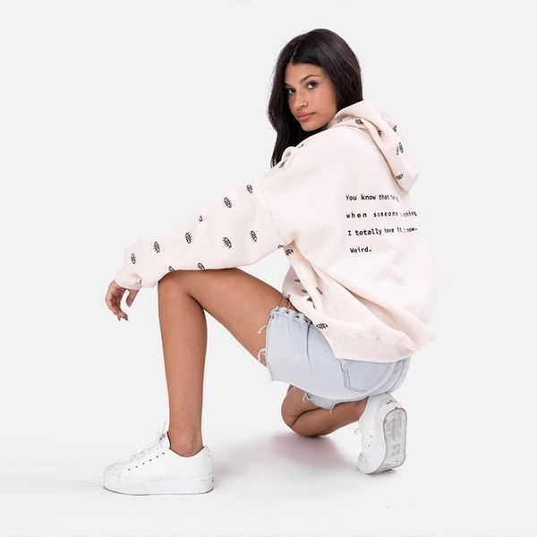 

autumn winter hoodies women hoody streetwear print loose casual regular long sleeve hooded female pullovers women hoodies 201203, Black