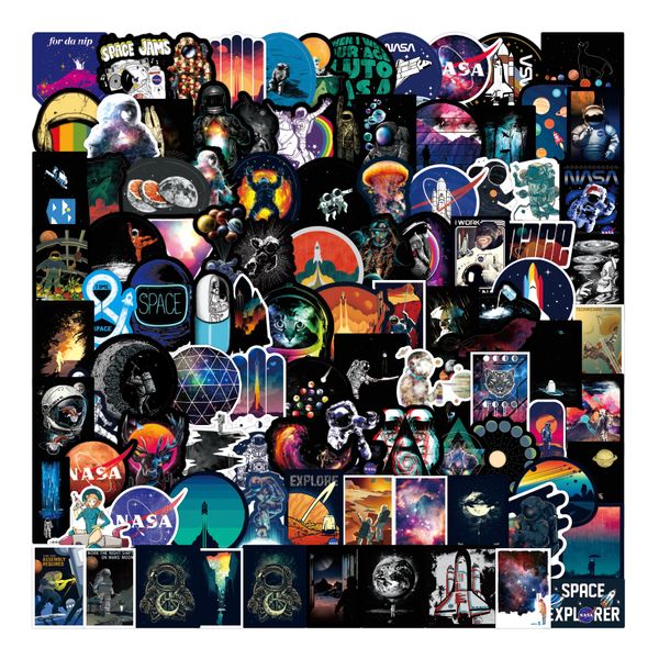 

100pcs spaceship rocket stickers pack for diy toy children decal scrapbooking lapluggage notebook phone case
