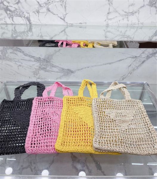 

prad bag find similar woman straw tote bag designers triangle crochet handbags hollowed out shoulder bags summer beach bags fe9w, Blue;pink