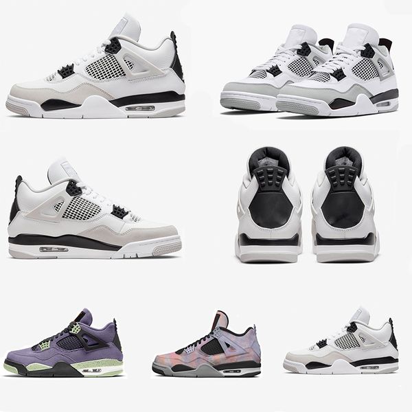 

shoes authentic 4 military black jumpman 4s man basketball canyon purple university blue retro bred uinon taupe haze white oreo sports