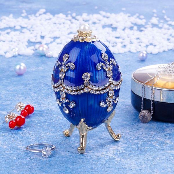 Astucci per gioielli Borse Organizer Faberge Egg Stile vintageScatola per gingilliGioielli