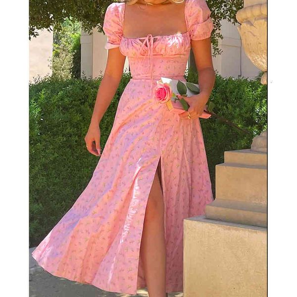 

casual dresses women's summer french floral dress fashion high-end temperament women, Black;gray