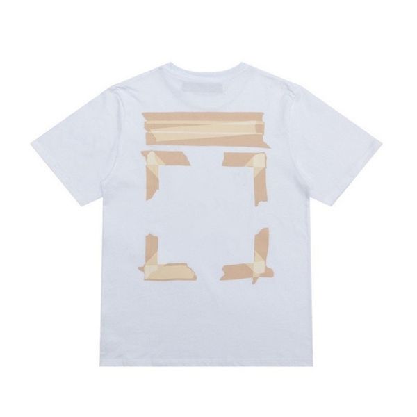 

designer classic fashion offs mens t shirts brand cotton luxury short sleeves tees back adhesive strip arrow t-shirts women black shirt eur, White;black