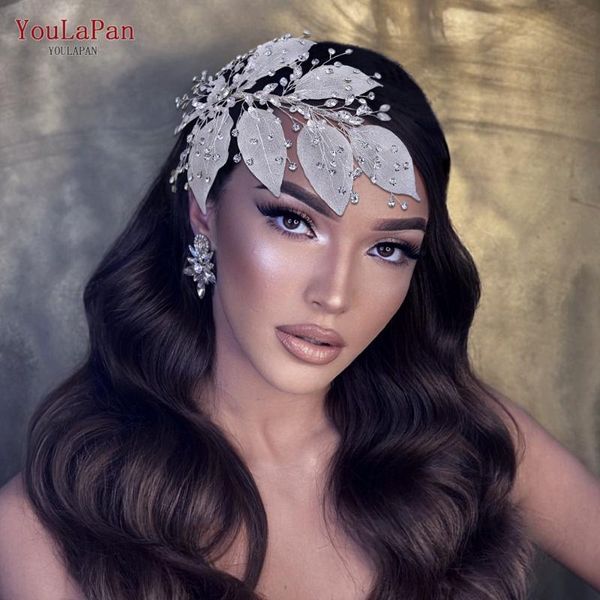 

headpieces youlapan hp285 leaf bridal head piece wedding headdress hair accessories rhinestone woman ornaments bridesmaid headpiec176q, Silver