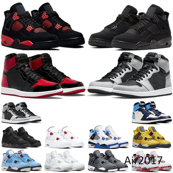 

4 4s basketball shoes university blue white oreo red thunder shimmer metallic purple black cat taupe haze men women sneakers trainers