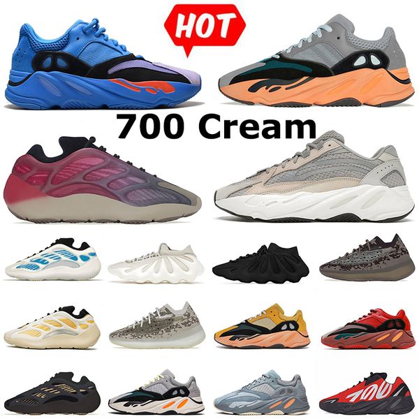 

2022 sports 700 v2 running shoes fade carbon safflower hi res blue bright cyan cream cloud white kyanite men women trainers snekaers 36-46, Black