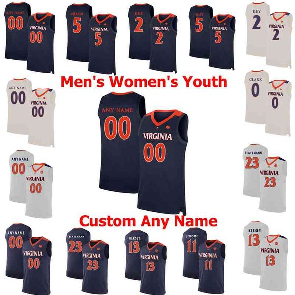 

rare virginia cavalier college basketball jerseys justin mckoy jersey sam hauser wally walker tomas woldetensae barry parkhill custom stitch, Black