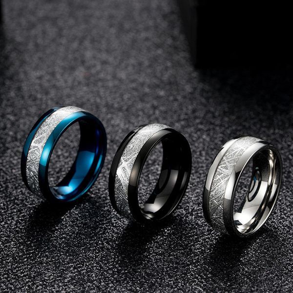 

silk grain stainless steel ring for men women jewelry 220719, Silver